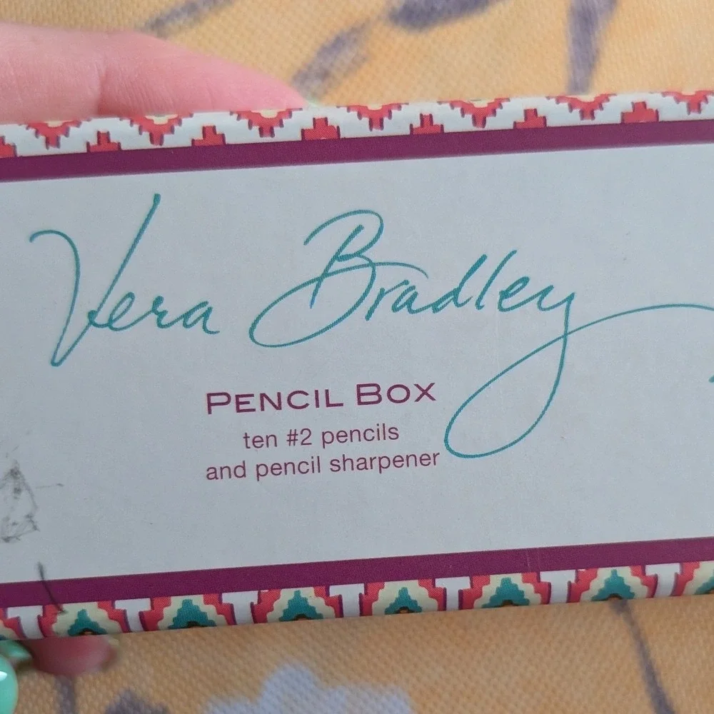 Vera Bradley Call Me Coral Pencil Set & Sharpener